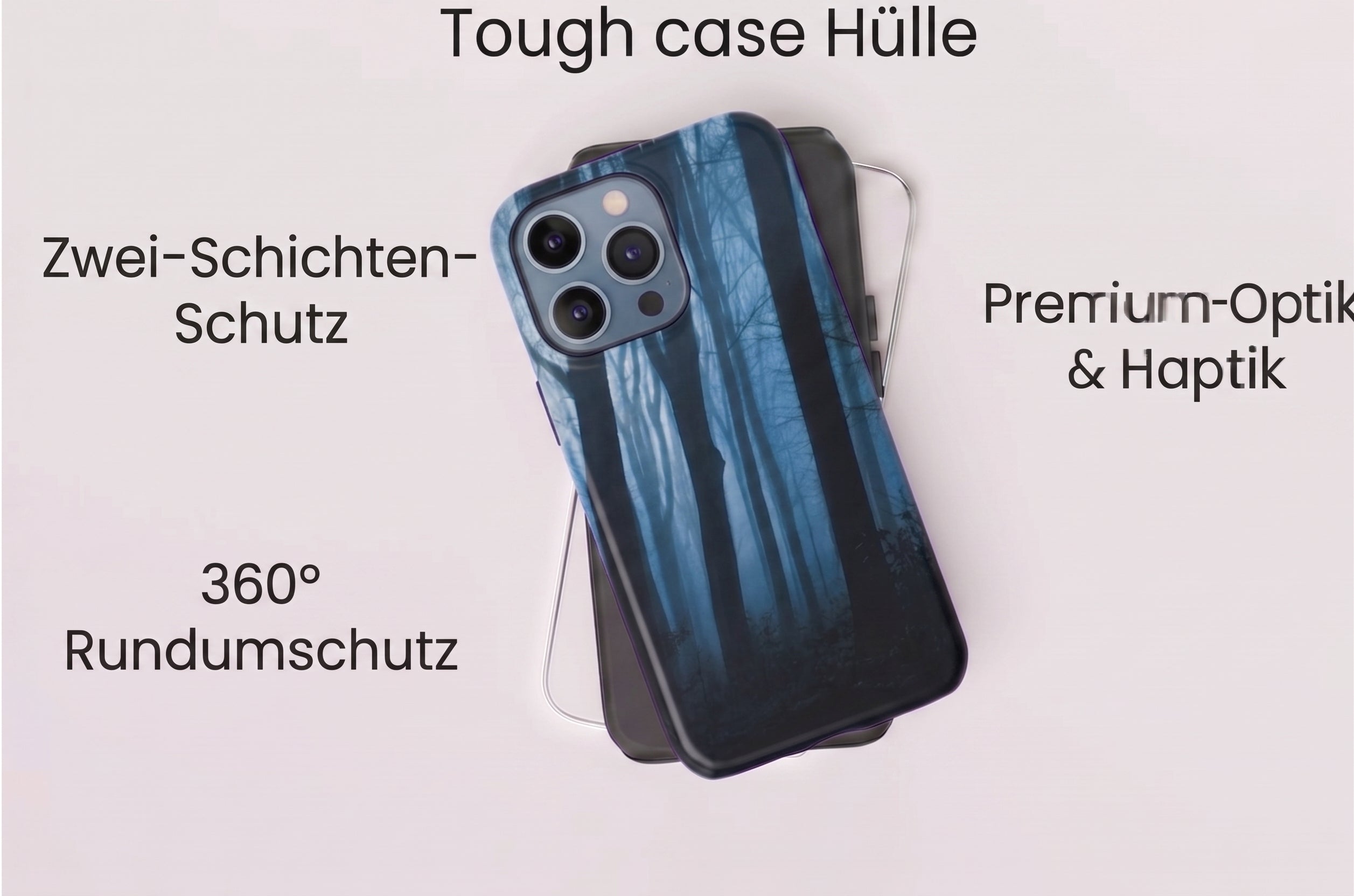 Handyhülle Hirsch im Nebelwald – Ästhetisches Tough Case | Stylido