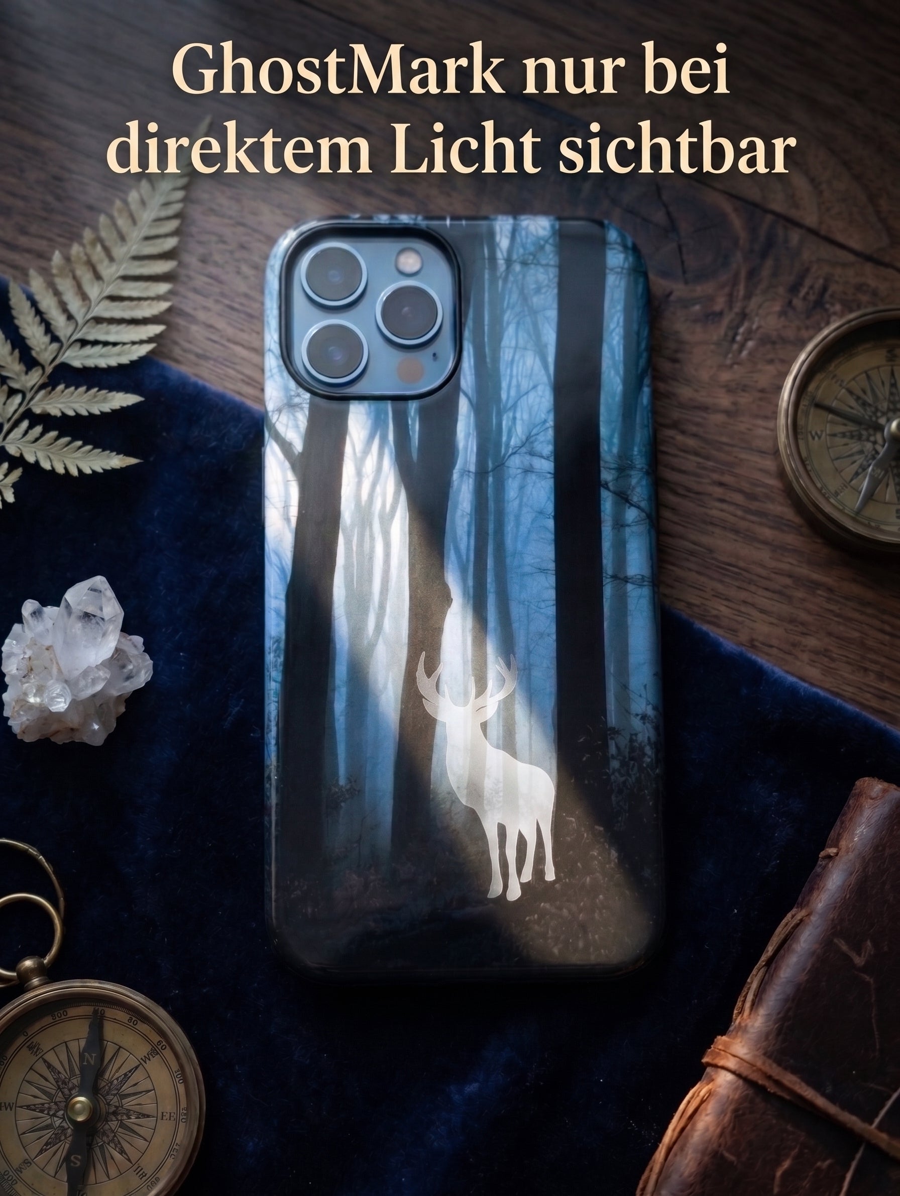Handyhülle Hirsch im Nebelwald – Ästhetisches Tough Case | Stylido