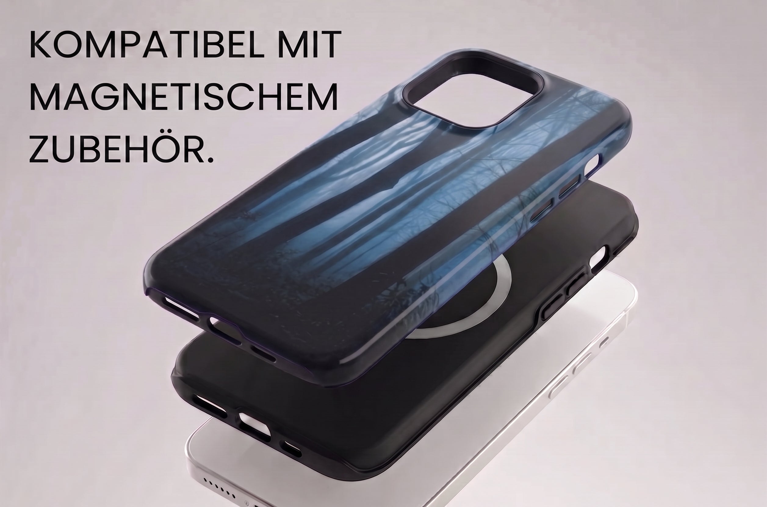 Handyhülle Hirsch im Nebelwald – Ästhetisches Tough Case | Stylido