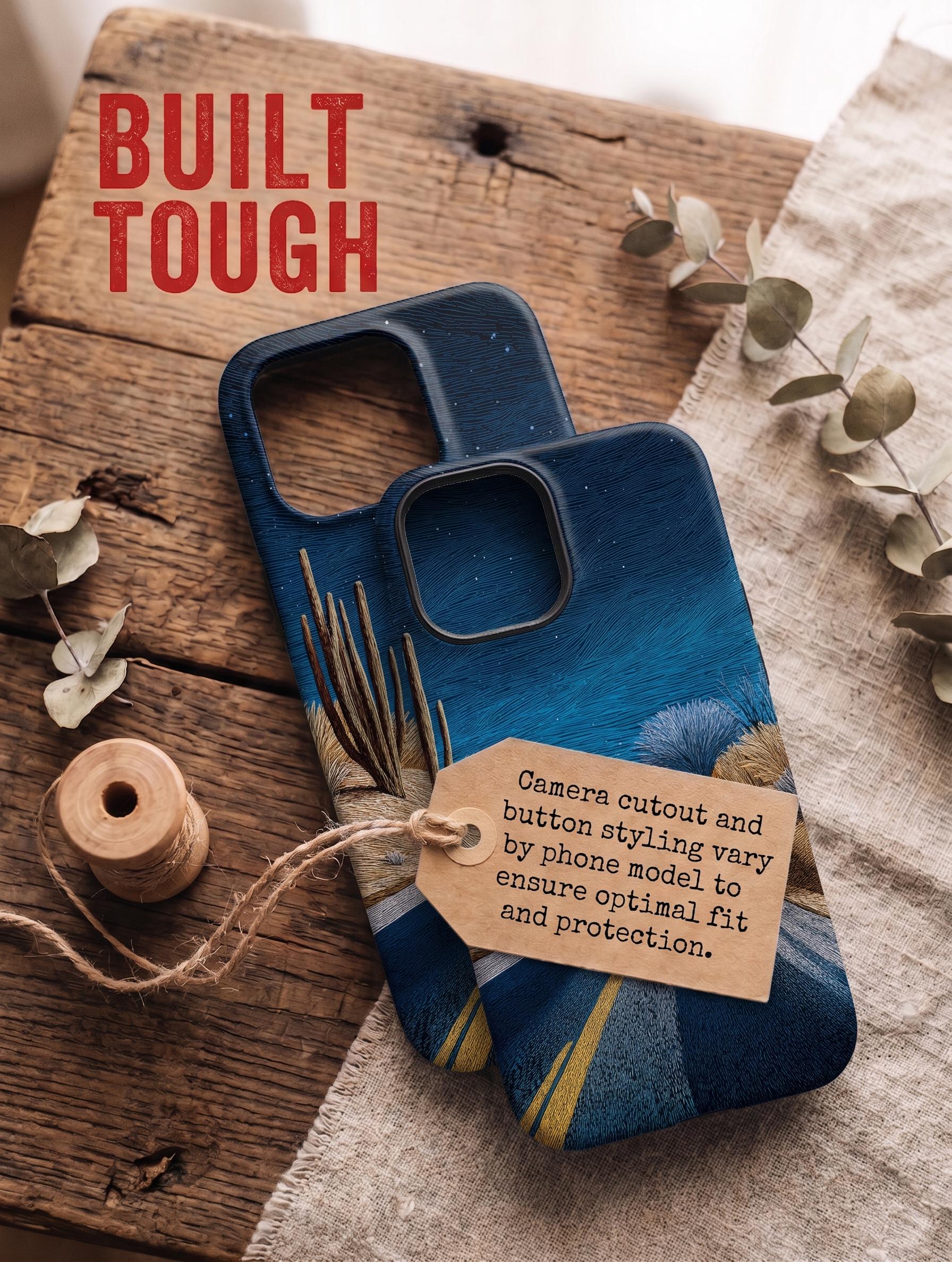 Cowboy Phone Case - Unique Vintage Highway style Tough Case - Unic Laser Engraved Case for iPhone 16 15 & Samsung S26 S25 S24 and Pixel 8 9