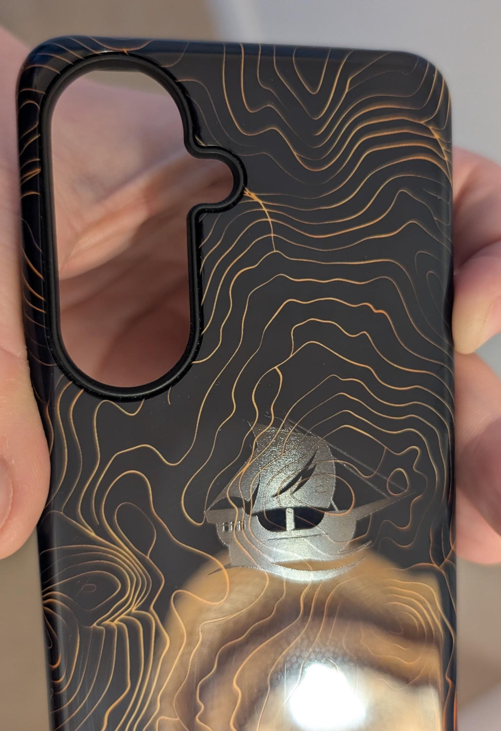 Personalized Engraved Shark Phone Case, Topographic Map Nautical Cover, Ghost Ship Tough Case for iPhone 16 15 & Samsung S26 and Pixel 8 9