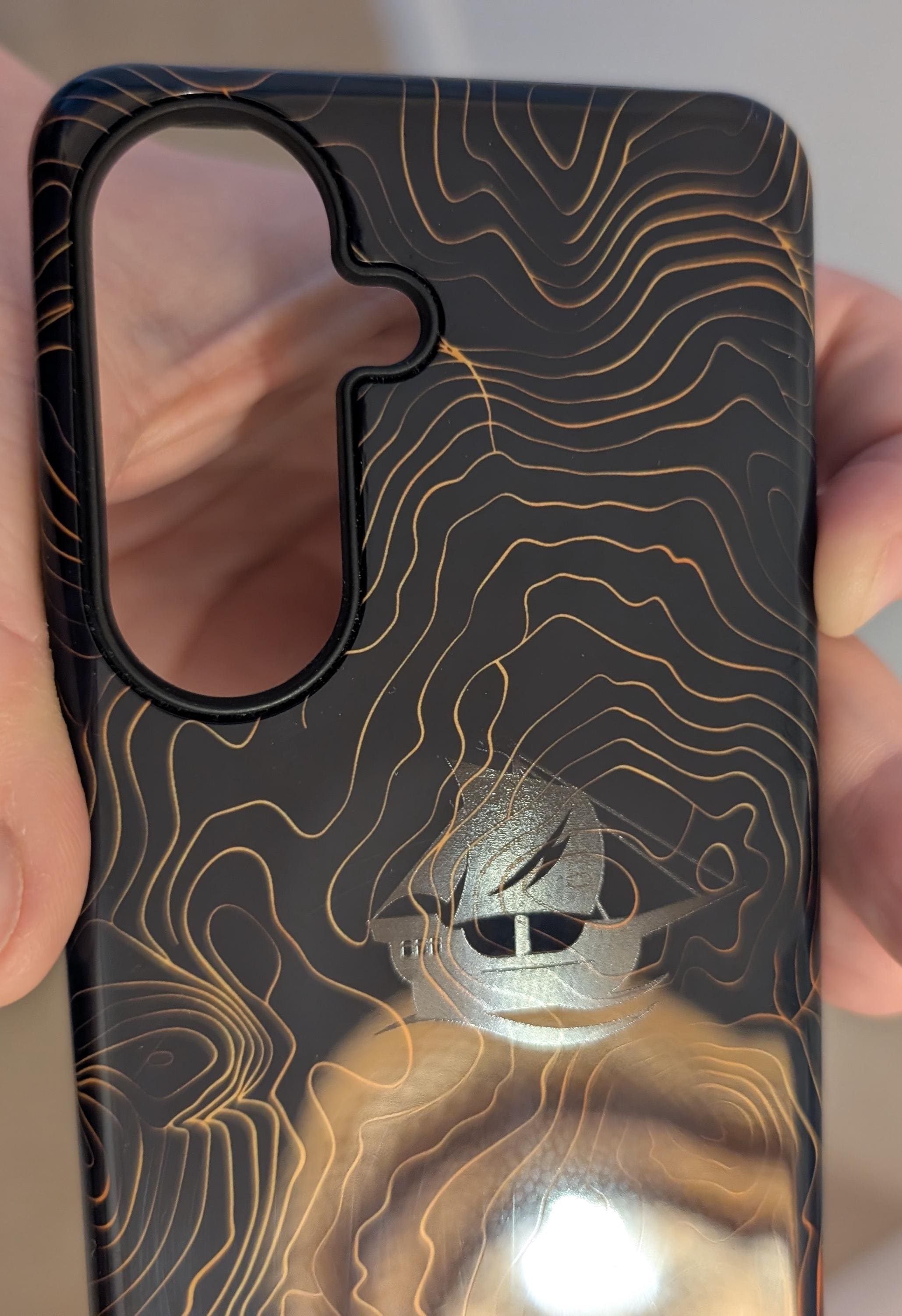 Personalized Engraved Shark Phone Case, Topographic Map Nautical Cover, Ghost Ship Tough Case for iPhone 16 15 & Samsung S26 and Pixel 8 9