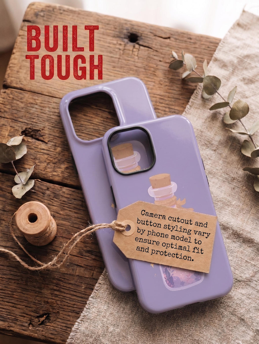 Cute Ghost Bottle Phone Case | Pastel Witchy Halloween Tough Cover for iPhone 15 Pro Max, Samsung S24 Ultra, Google Pixel 8