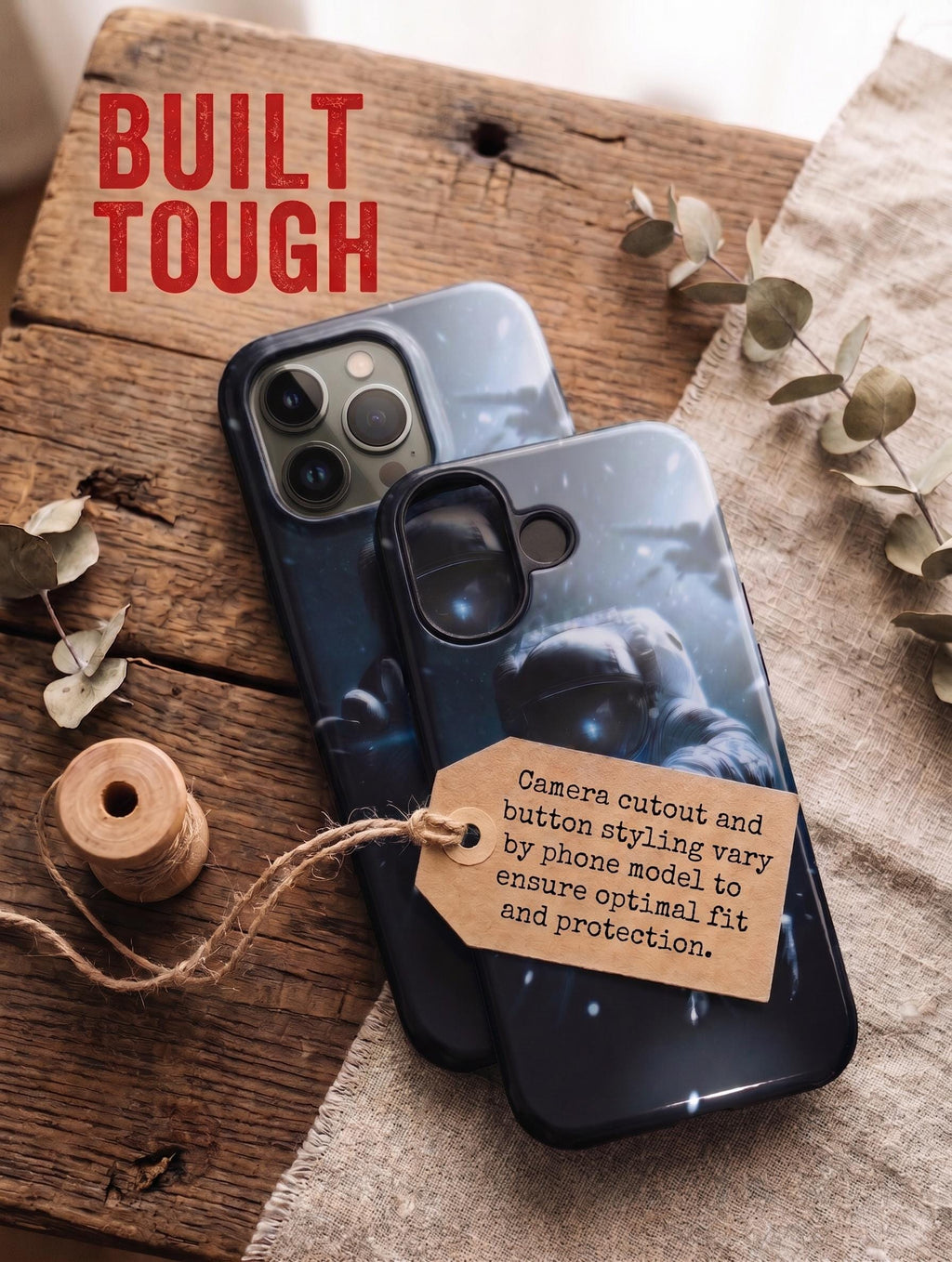 Astronaut Phone Case | Space Case for iPhone 15 14 & Samsung S24 S25 | Laser Engraved Ghost Infinity | Magnetic Optional Unique Sci-Fi Cover