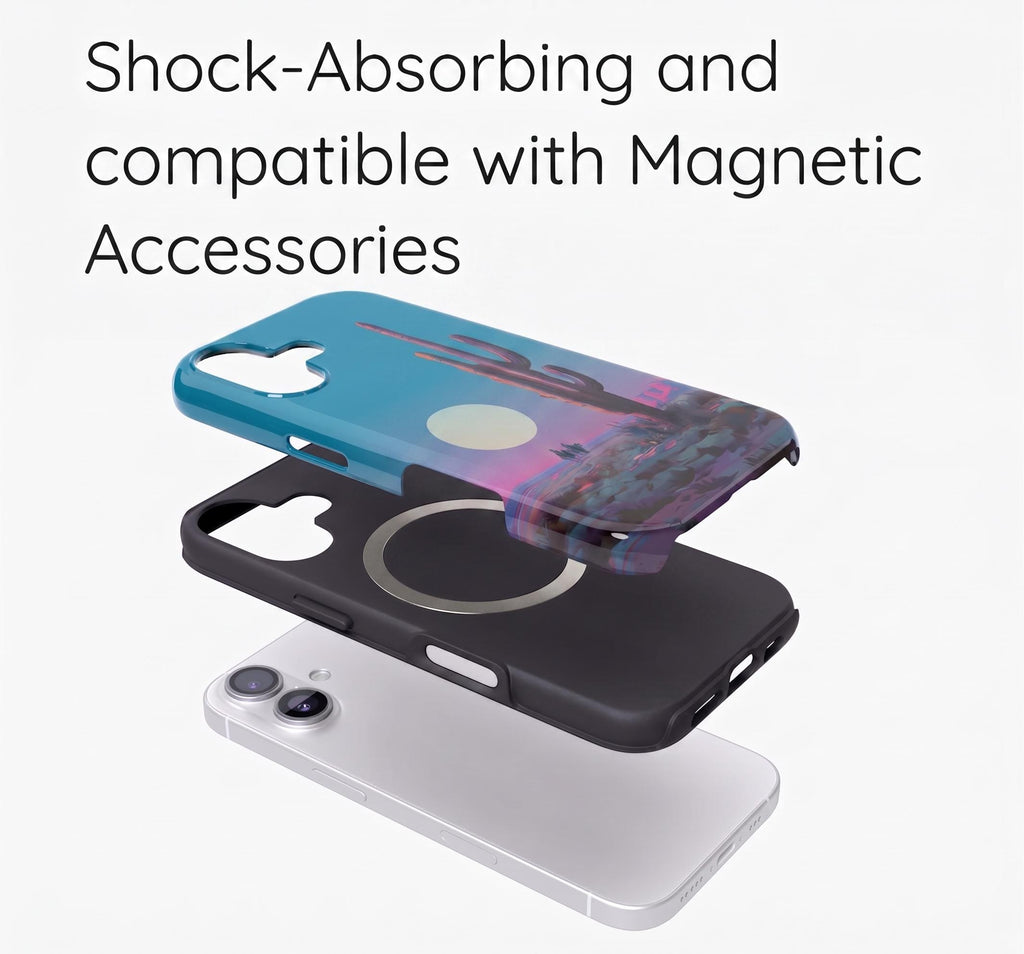 Unique Alien Tough Phone Case | Self Laser Engraved and Sublimated | Unique Case for iPhone & Samsung and for Pixel | Magnetic Case Optional