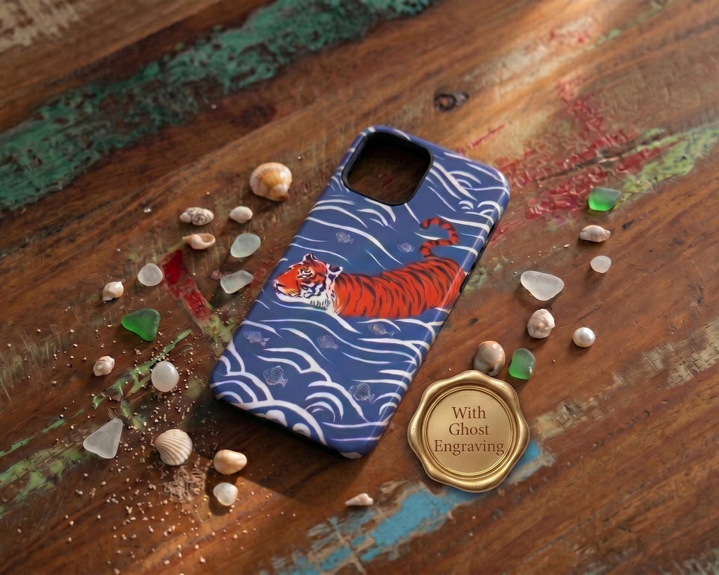 Tiger Tough Case – Protective Phone Cover featuring Exclusive GhostMark Laser Engraving, Magnetic Phone Case for iPhone & Samsung and Pixel