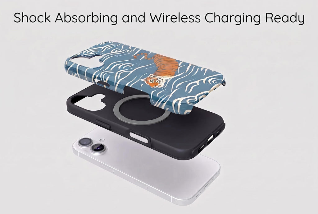Tiger Tough Case – Protective Phone Cover featuring Exclusive GhostMark Laser Engraving, Magnetic Phone Case for iPhone & Samsung and Pixel