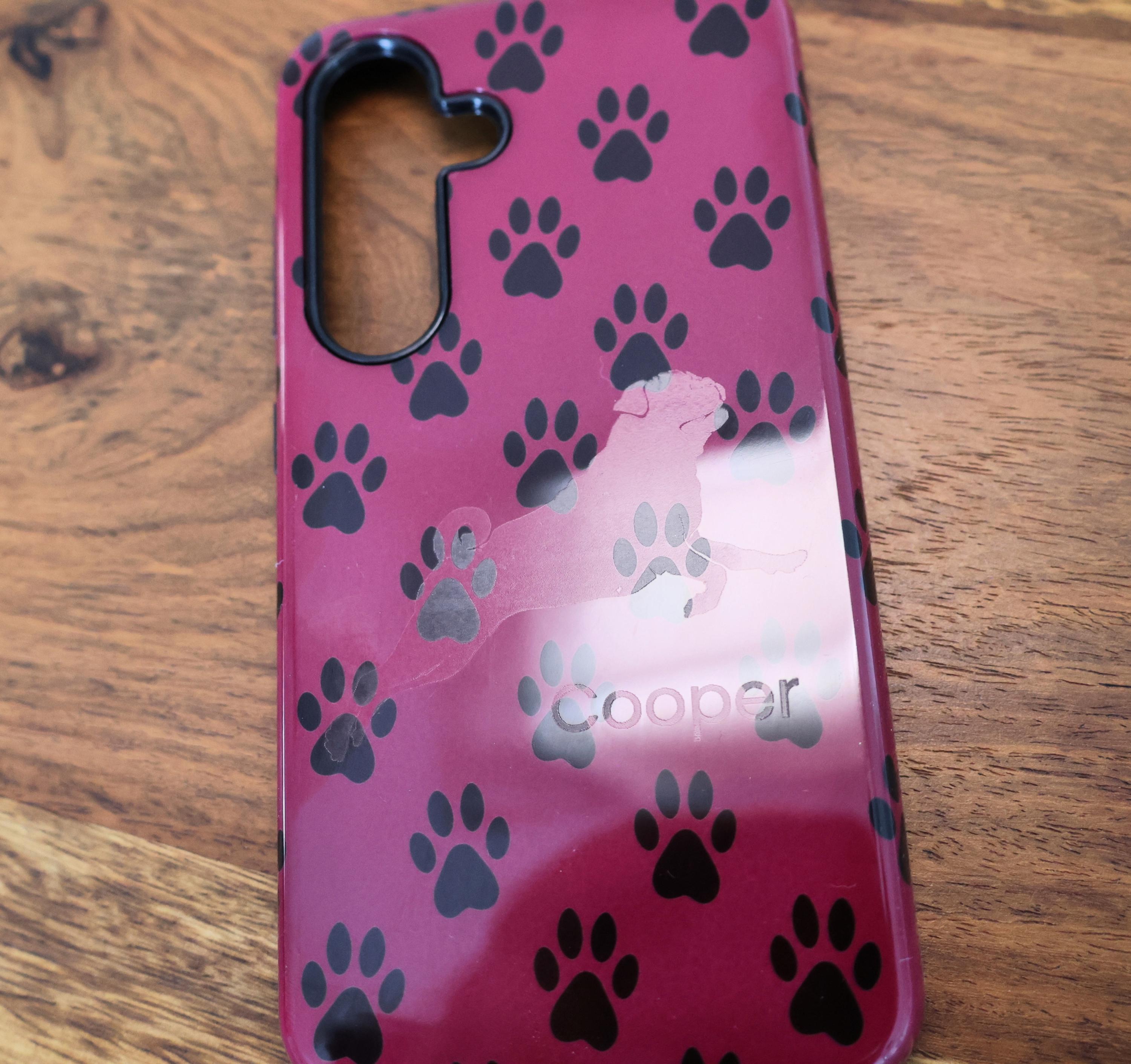 Custom Dog Silhouette Tough Case | Exclusive GhostMark Engraving | Personalized Pet Cover