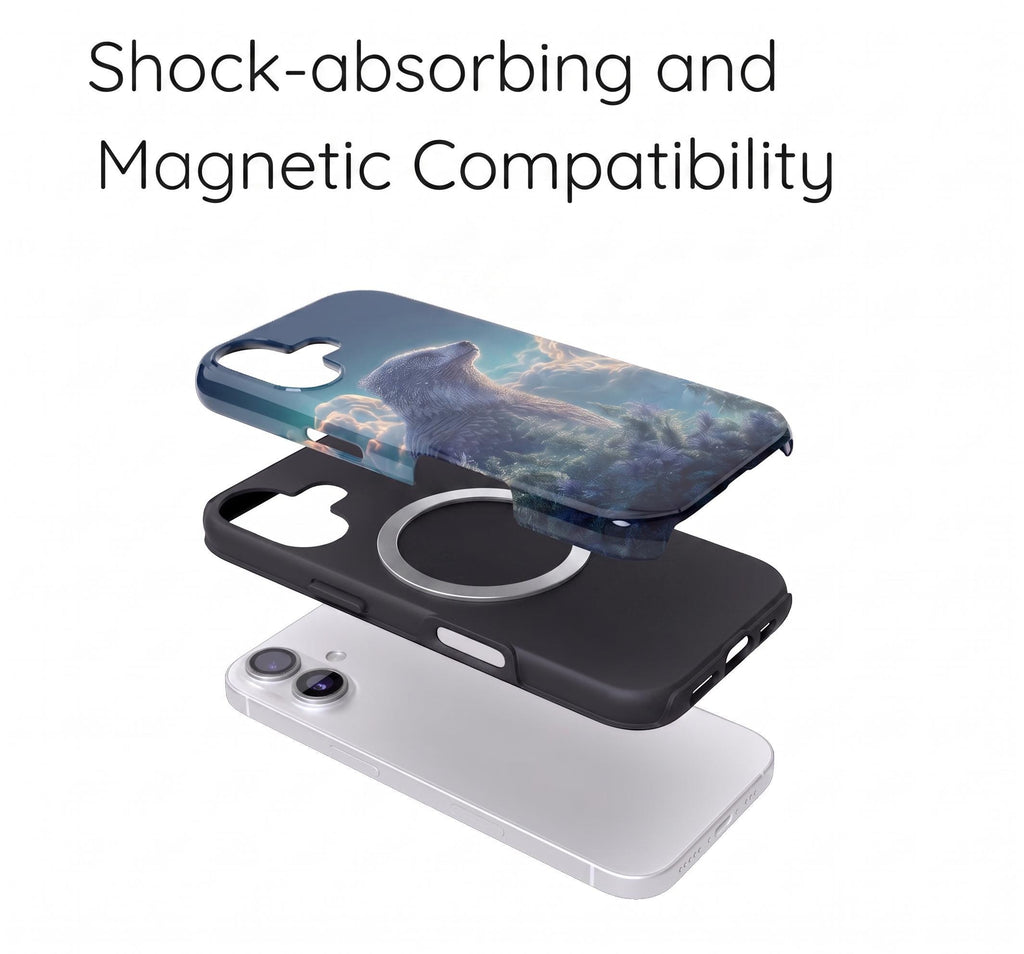 Majestic Eagle Phone Case | Nature Forest Glossy Tough Cover | Compatible for iPhone Samsung Pixel | Optional Magnetic Case