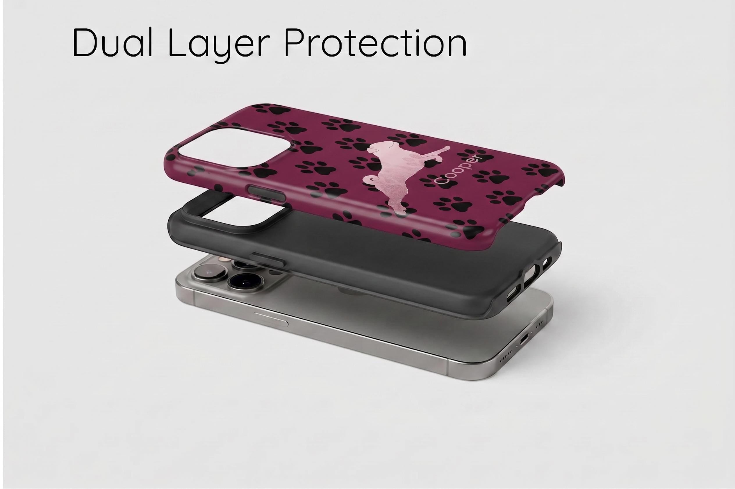 Custom Dog Silhouette Tough Case | Exclusive GhostMark Engraving | Personalized Pet Cover